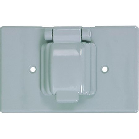 EATON WIRING DEVICES Electrical Box Cover, Outlet Box, 1 Gang, Thermoplastic S1961